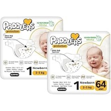 SHC4200 Paddlers Protection Bebek Bezi 1 Numara Yenidoğan 128 Adet (2-5 Kg) 2'li Set