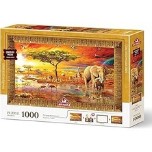 SHC4200 Puzzle Savana'nın Kralları 1000 Parça Çerçeveli Puzzle
