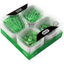 SHC4200 Mas Cubbiegökkuşağı 4'lü Kutu Ataş Raptiye Seti, Yeşil