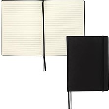 SHC4200 Samsill Büyük Ciltli Defter, 240 Çizgili Defter Sayfaları, Siyah, 7,5 x 10 Inç