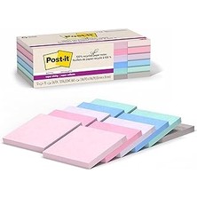SHC4200 POST-IT%100 Geri Dönüşümlü Kağıt Süper Yapışkan Notlar, 2x Yapıştırma Gücü, 3x3 Inç, 12 Ped/paket,