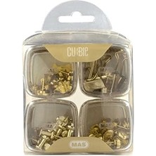 SHC4200 Mas Cubbie 4'lü Kutu Ataş Raptiye Seti, Gold