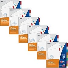 SHC4200 Avery Big Tab 21211 3 Halkalı Kitap Için Ayırıcı Yapraklar, 8 Ayraç, Çok Renkli, 6 Set