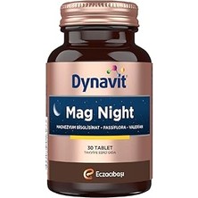 SHC4200 Dynavit Mag Night 30 Tablet – Akşam/gece Magnezyumu - Magnezyum Bisglisinat, Passiflora, Valerian,
