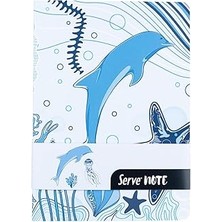 SHC4200 Serve Note Defter 15 x 21 Cizgili Desenli̇ Gok