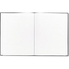 SHC4200 Blueline Şerit Yer Işaretli Yönetici Defteri, 1-Konu, Orta/üniversite Kuralı, Siyah Kapak, (75) 10,