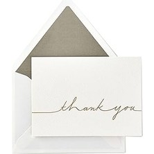 SHC4200 Hallmark Signature Gold Teşekkür Kartları, Altın Yazı (Zarflı 10 Kart)