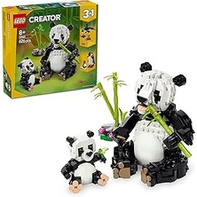 SHC4200 Creator 3’ü 1 Arada Vahşi Hayvanlar: Panda Ailesi 31165-8 Yaş Üzeri Çocuklar Için Orka Veya