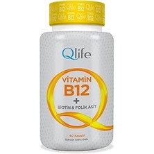 SHC4200 Qlife B12 + Biotin &amp; Folik Asit 60 Kapsül