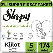 SHC4200 Sleepy 2'li Fırsat Paketi Külot Bez 5 Numara Junior 174 Adet