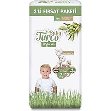SHC4200 Baby Turco Doğadan 2'li Fırsat Paketi Bebek Bezi 7 Numara Xxlarge 40 Adet