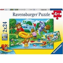 SHC4200 Ravensburger 2X24 Parçalı Puzzle Ayı Ailesi Kampta