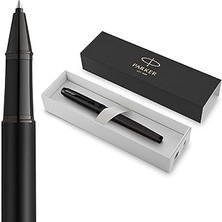 SHC4200 Parker Im Rollerball Kalem | Siyah Pvd ile Mat Siyah | Siyah Mürekkep Dolgulu Ince Nokta | Hediye K