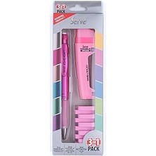 SHC4200 Serve Deep M.pembe 07 &amp; Dbl-Erase &amp; Steps Silgi S.pmb 3lu