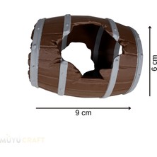 Muyu Craft Akvaryum Dekoru Kırık Varil Mağara Balık Saklanma Alanı Doğal Temalı Akvaryum Süsü