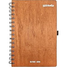 SHC4200 Mynote 14X21 Spiralli Wood Kapak Defter