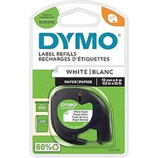 SHC4200 Dymo Letratag Kağıt Şerit (12MM x 4 Mt), Beyaz (59421)