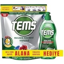 SHC4200 Tems Bulaşık Makinesi Kapsülü 36'lı+ Parlatıcı 400 ml Hediyeli