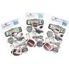 SHC4200 Paper House Productions STDM-0243E 3D Karton Çıkartma, Futbol Ii (3'lü Paket)