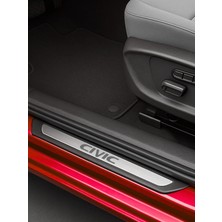 Fams Otomotiv Honda Civic 2016 Üzeri Krom Kapı Eşiği 4 Parça Paslanmaz Çelik Abs Çerçeve