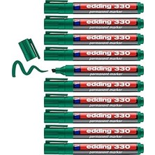 SHC4200 Edding 330 Permanent Markör - Yeşil - 10 Kalem - 1-5 mm Kesik Uçlu