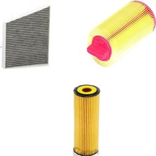 Sardes Filtre Seti Mercedes E Serisi W211 E 200 Kompressor Benzinli 2002-2008 3lü Hava + Yağ F. + Polen