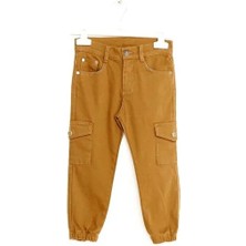 Nanica Camel Erkek Çocuk Gabardin Kargo Pantolon 6-16 Yaş