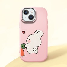 Ucuc iPhone 13 Mini Uyumlu Darbe Emici Kamera Korumalı Pembe Silikon Kılıf