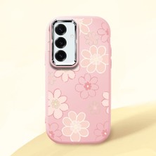 Ucuc Samsung Galaxy S25 Plus Uyumlu Darbe Emici Kamera Korumalı Pembe Silikon Kılıf