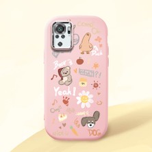 Ucuc Redmi Note 10 4g/note 10S Uyumlu Darbe Emici Kamera Korumalı Pembe Silikon Kılıf