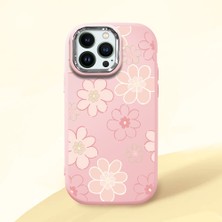 Ucuc iPhone 14 Pro Uyumlu Darbe Emici Kamera Korumalı Pembe Silikon Kılıf