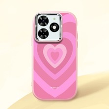 Ucuc Tecno Spark 20/20C Uyumlu Darbe Emici Kamera Korumalı Pembe Silikon Kılıf