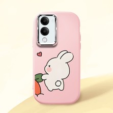 Ucuc Vivo Y04/Y04S Uyumlu Darbe Emici Kamera Korumalı Pembe Silikon Kılıf