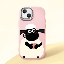 Ucuc iPhone 14 Plus/15 Plus Uyumlu Darbe Emici Kamera Korumalı Pembe Silikon Kılıf