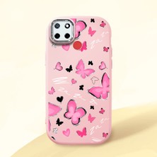 Ucuc Realme C25/C25S Uyumlu Darbe Emici Kamera Korumalı Pembe Silikon Kılıf