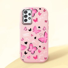 Ucuc Samsung Galaxy A72 Uyumlu Darbe Emici Kamera Korumalı Pembe Silikon Kılıf