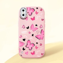 Ucuc iPhone Xs Max Uyumlu Darbe Emici Kamera Korumalı Pembe Silikon Kılıf