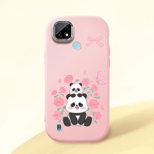 Ucuc Realme C21 Uyumlu Darbe Emici Kamera Korumalı Pembe Silikon Kılıf