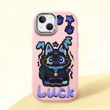 Ucuc iPhone 14 Plus/15 Plus Uyumlu Darbe Emici Kamera Korumalı Pembe Silikon Kılıf