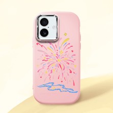 Ucuc iPhone 16 Uyumlu Darbe Emici Kamera Korumalı Pembe Silikon Kılıf