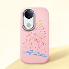 Ucuc Vivo V50 Uyumlu Darbe Emici Kamera Korumalı Pembe Silikon Kılıf
