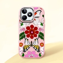 Ucuc Realme C51/C53 Uyumlu Darbe Emici Kamera Korumalı Pembe Silikon Kılıf