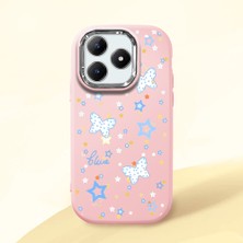 Ucuc Realme C63 4G/C61 Uyumlu Darbe Emici Kamera Korumalı Pembe Silikon Kılıf