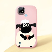 Ucuc Realme C21 Uyumlu Darbe Emici Kamera Korumalı Pembe Silikon Kılıf