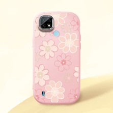 Ucuc Realme C21 Uyumlu Darbe Emici Kamera Korumalı Pembe Silikon Kılıf