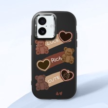 Ucuc iPhone 16 Uyumlu Darbe Emici Kamera Korumalı Siyah Silikon Kılıf