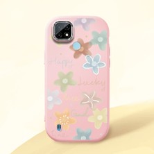 Ucuc Realme C21 Uyumlu Darbe Emici Kamera Korumalı Pembe Silikon Kılıf