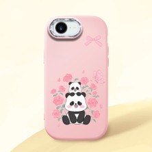 Ucuc iPhone 16E Uyumlu Darbe Emici Kamera Korumalı Pembe Silikon Kılıf