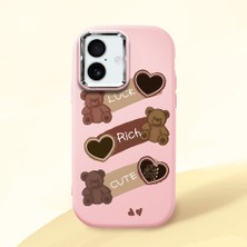 Ucuc iPhone 16 Uyumlu Darbe Emici Kamera Korumalı Pembe Silikon Kılıf