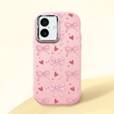 Ucuc iPhone 16 Uyumlu Darbe Emici Kamera Korumalı Pembe Silikon Kılıf